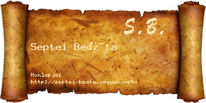 Septei Beáta névjegykártya